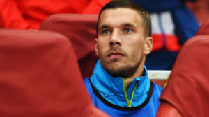 Tilbake til benken? Lukas Podolski må forbedre seg for å ikke bli kastet tilbake til Arsenal.